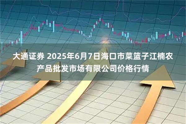大通证券 2025年6月7日海口市菜篮子江楠农产品批发市场有限公司价格行情