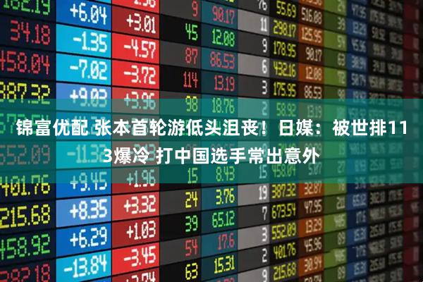 锦富优配 张本首轮游低头沮丧！日媒：被世排113爆冷 打中国选手常出意外